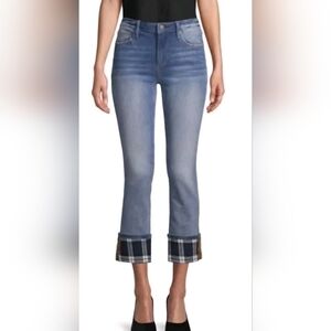 Driftwood Colette Flannel Lined Cuff Ankle Jeans Women 29